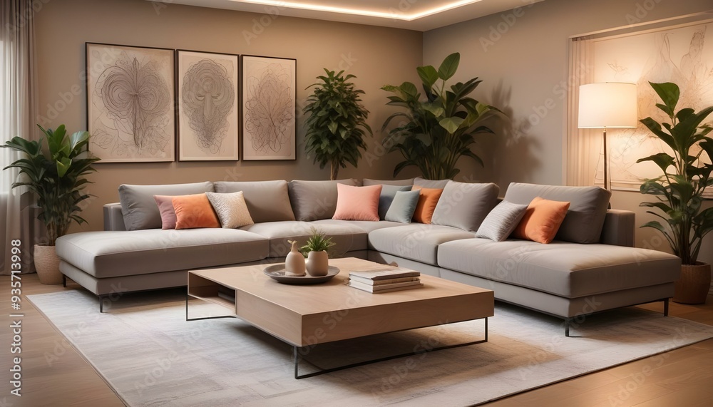 Photo modern style interior room 3d illustration,Premium Living Room Design Modern Luxury Interiors Photo modern style interior room 3d illustration,Premium Living Room Design Modern Luxury Interiors