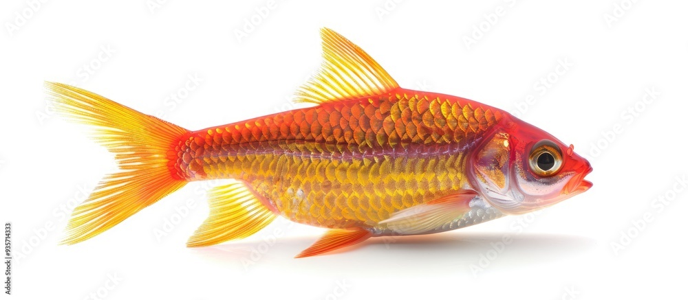 Fototapeta premium Roach fish Isolated on white Copyspace