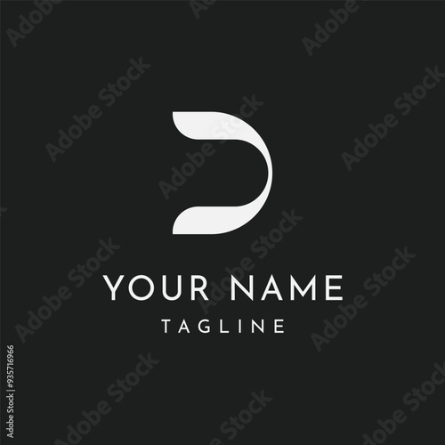 Geometric letter D initial logo template design with a unique and modern concept. Logo for business, business card or identity, brand.