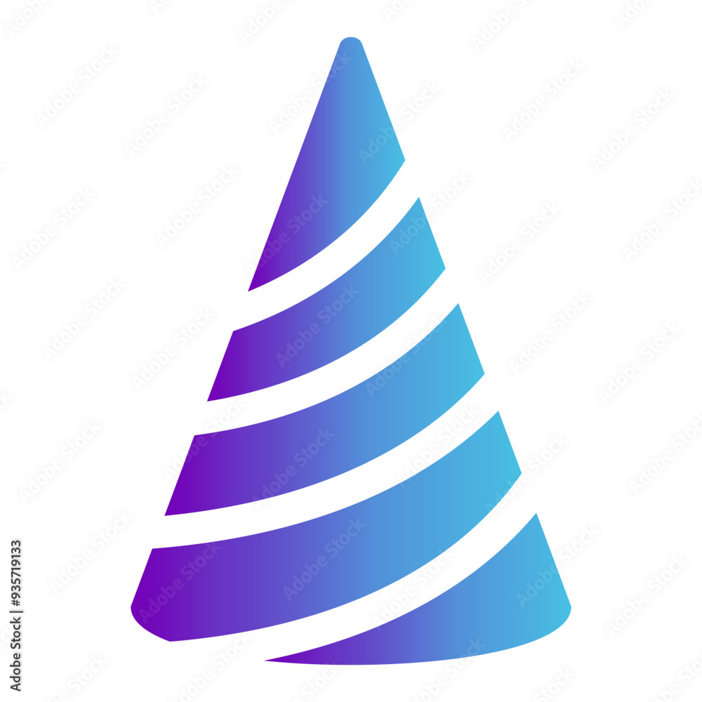 Birthday Party Hat Illustration. New Year Hat. Vector Illustration in Flat Style. Birthday Party Hat Illustration. New Year Hat. Vector Illustration in Flat Style.