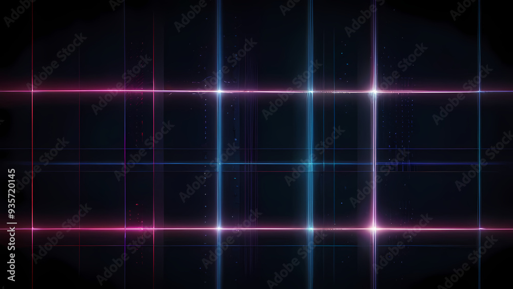 A futuristic flat vector background featuring a dark, minimalistic grid with bright, intersecting laser beams A futuristic flat vector background featuring a dark, minimalistic grid with bright, intersecting laser beams