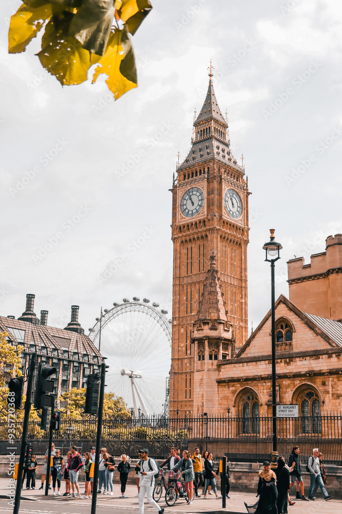 Fototapeta premium Big Ben + London Eye