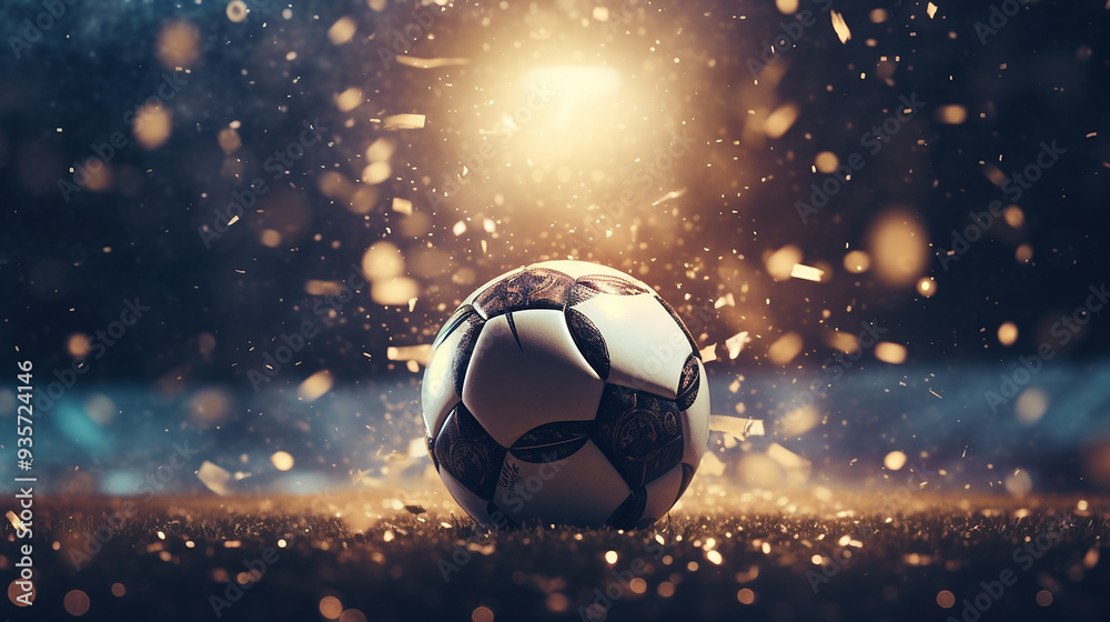 Fototapeta premium Realistic abstract football background Alluring