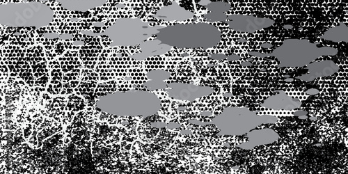 Crack seamless pattern. Repeating crackle texture. Black stone effect on white background. Repeated ground structure for prints design.