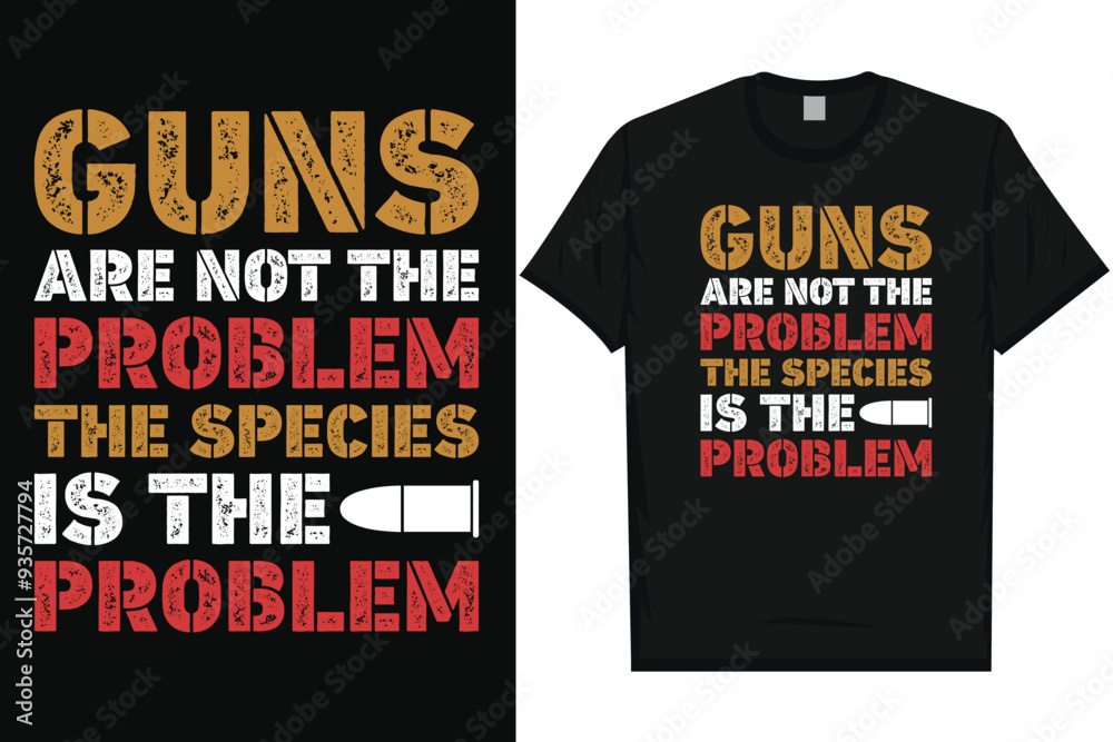 Guns typography tshirt design Guns typography tshirt design