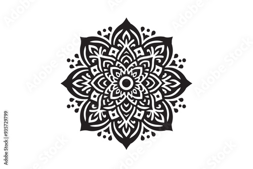 Mandala Design art work silhouette vector illustration