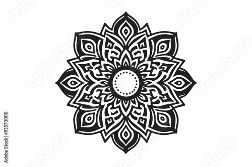 Mandala Design art work silhouette vector illustration