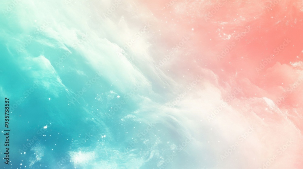 Naklejka premium Dreamy Pastel Cloudscape