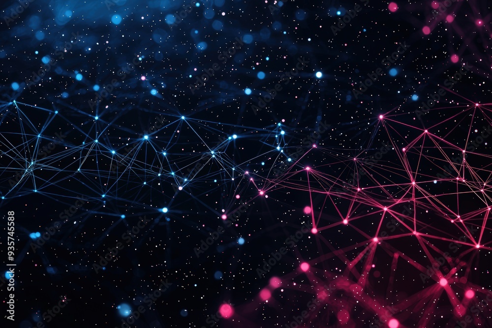 Abstract network with glowing dots Abstract network with glowing dots