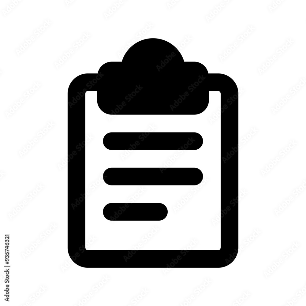 clipboard glyph icon