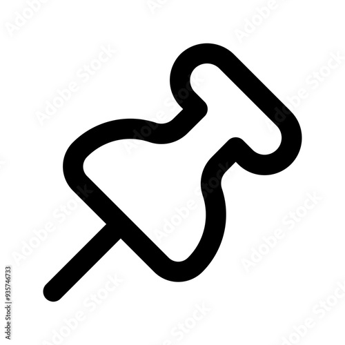 push pin glyph icon