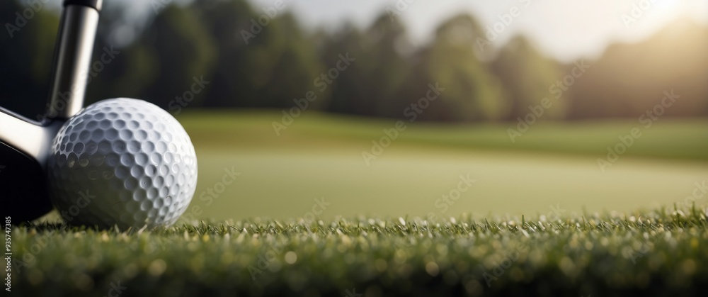 Golf Ball Resting on a Green Putting Green Golf Ball Resting on a Green Putting Green