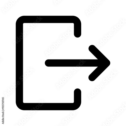 exit glyph icon