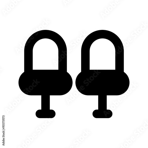 waiting room glyph icon