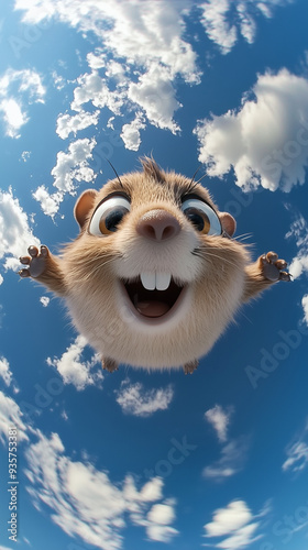 Gopro footage of a hamster skydiving