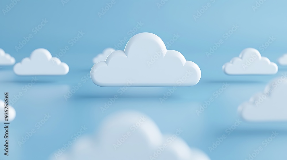 A serene image of white cartoon clouds floating against a light blue background, evoking a sense of calm and tranquility. A serene image of white cartoon clouds floating against a light blue background, evoking a sense of calm and tranquility.