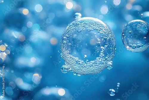 Wallpaper Mural A blue bubble with a white center Torontodigital.ca