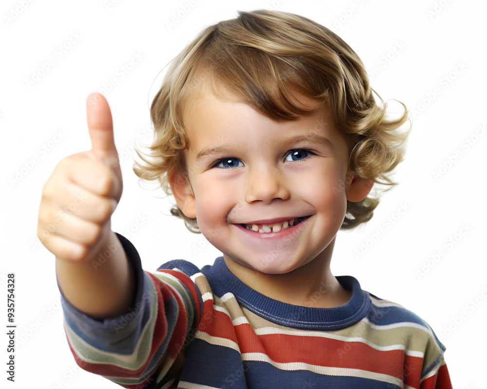 Boy child showing thumbs up ,isolated, transparent background, AI generated Boy child showing thumbs up ,isolated, transparent background, AI generated