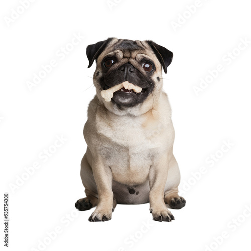 pug dog isolated on transparent background