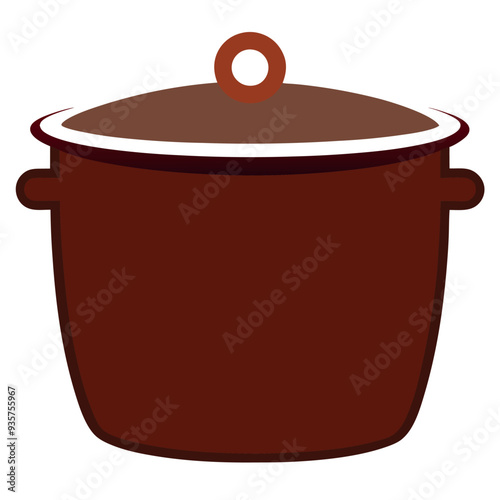 


        Large pot vector art illustration.
