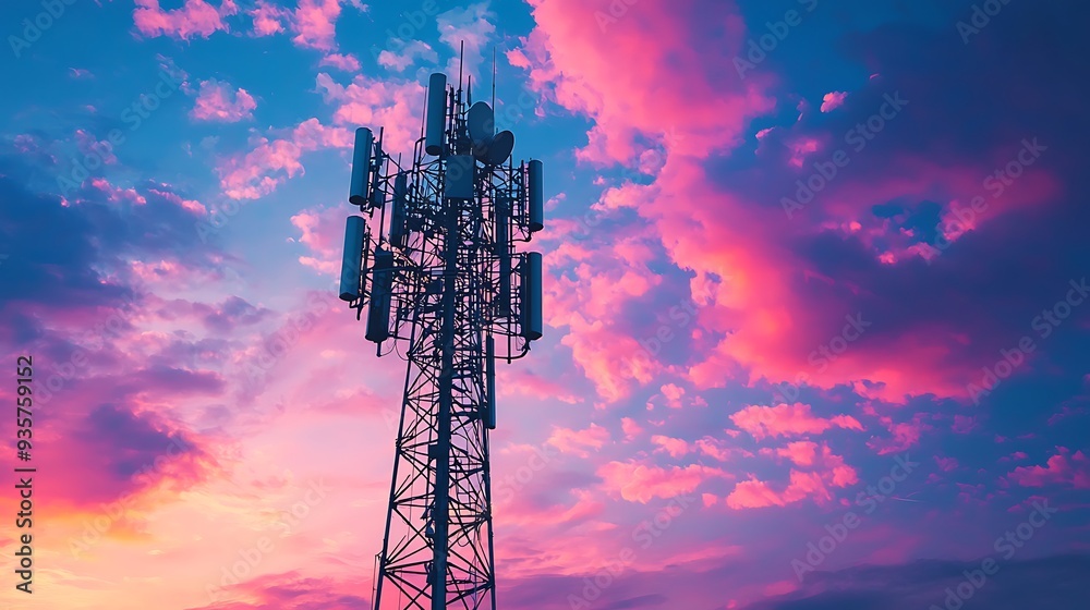 Mobile telephony in telecommunication, focusing on cellular connections, mobile devices, and voice data exchange. Mobile telephony in telecommunication, focusing on cellular connections, mobile devices, and voice data exchange.