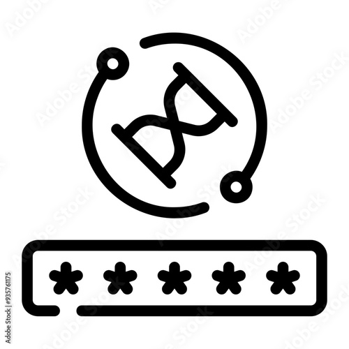 authentication line icon