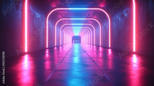 Neon Lights Tunnel