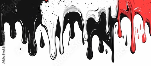 background Melted paint stains with black and white color