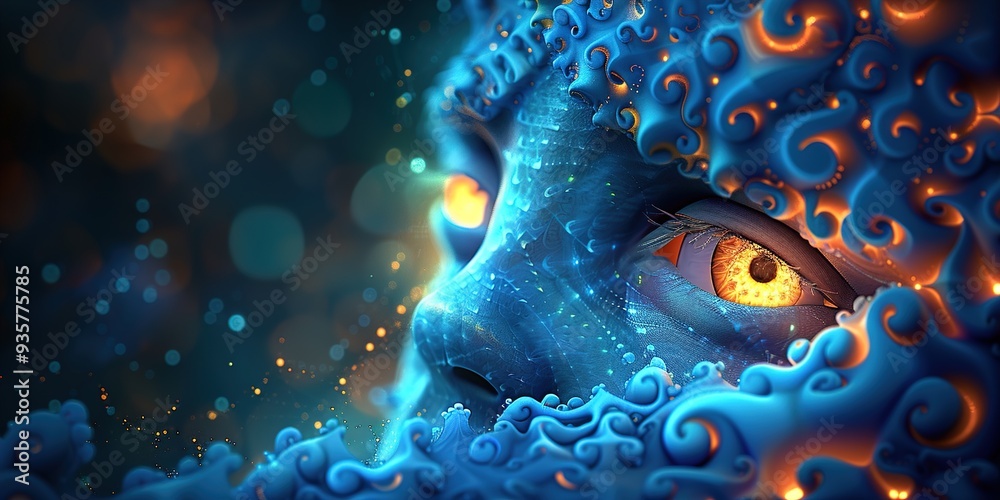 blue background with space