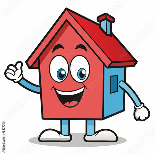 A cool, persuasive icon of a house for real estate.. white background