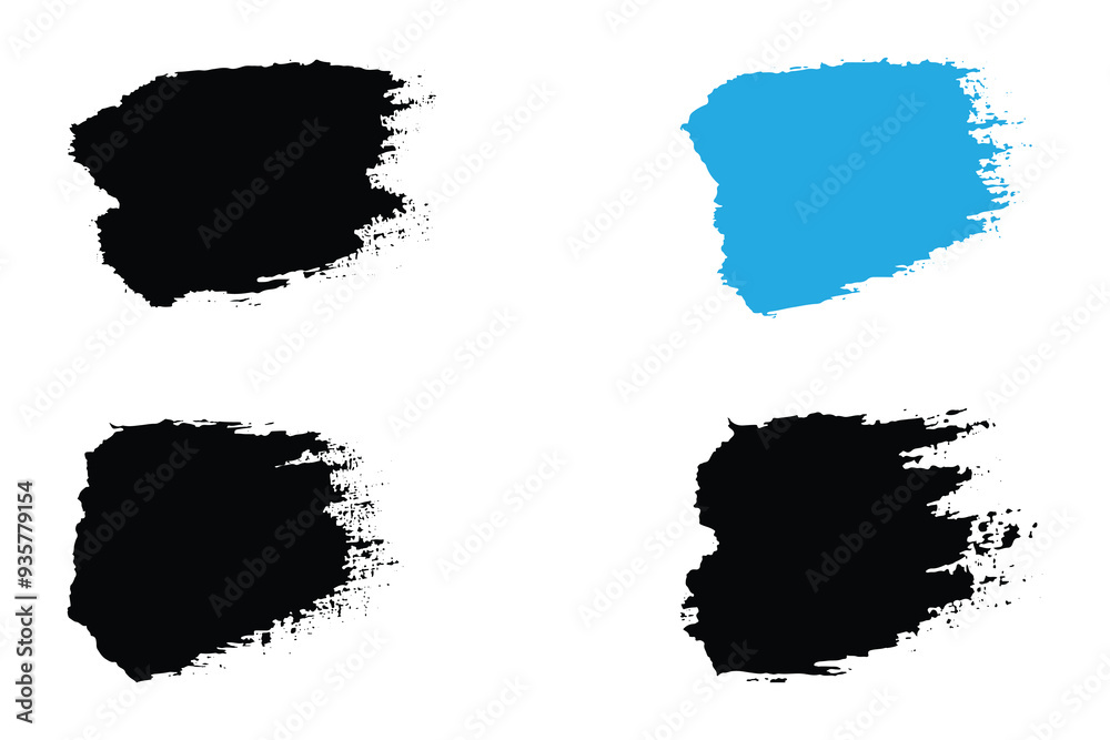 Colorful brush strokes, dirty brush effect, grungy brush stroke set Colorful brush strokes, dirty brush effect, grungy brush stroke set