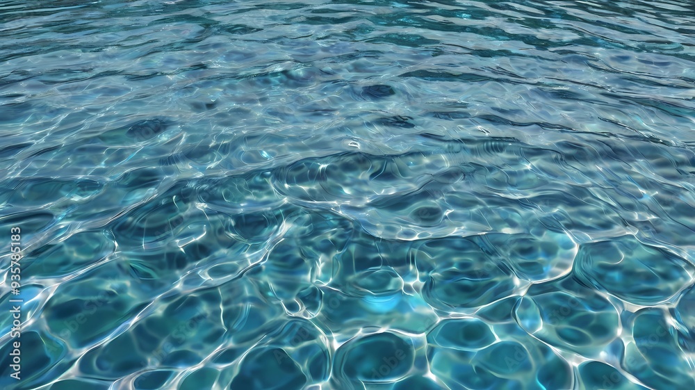 Fototapeta premium Seamless realistic water ripples or ocean waves background.