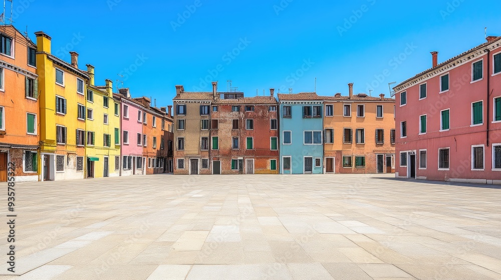 Obraz premium Sunny Summer Day in a Venice Square