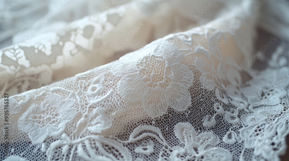 Elegantly Detailed Close-up of Intricate Lace Pattern for Fashion and Textile Design Concepts Elegantly Detailed Close-up of Intricate Lace Pattern for Fashion and Textile Design Concepts