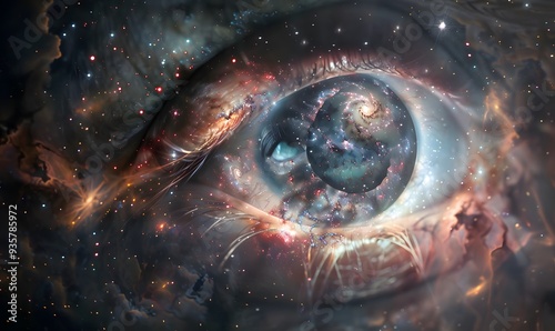 open eye in space. 