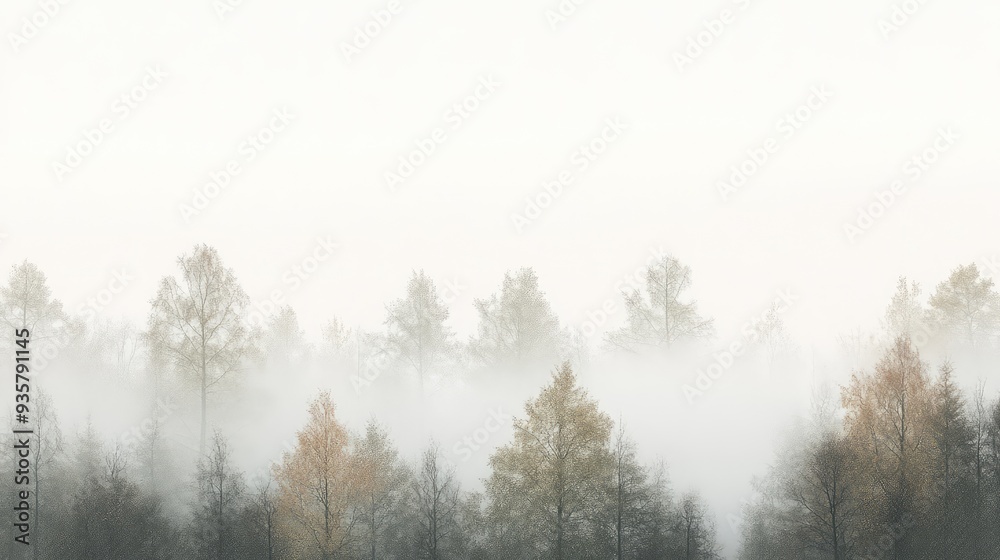 Soft colored, autumn background in gray autumn tones forest tree line elegant shades on white background. The generation of AI Soft colored, autumn background in gray autumn tones forest tree line elegant shades on white background. The generation of AI