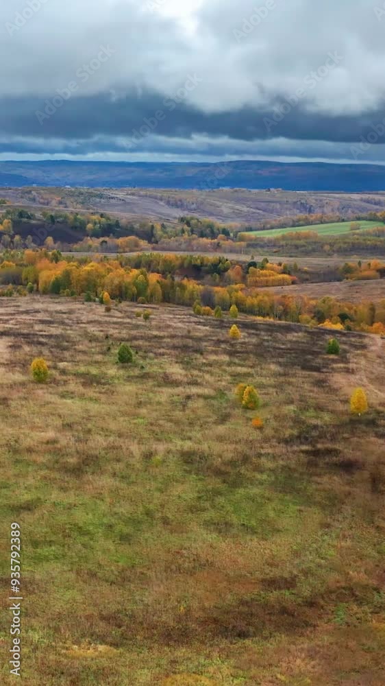 Aerial view of mountain during autumn Aerial view of mountain during autumn