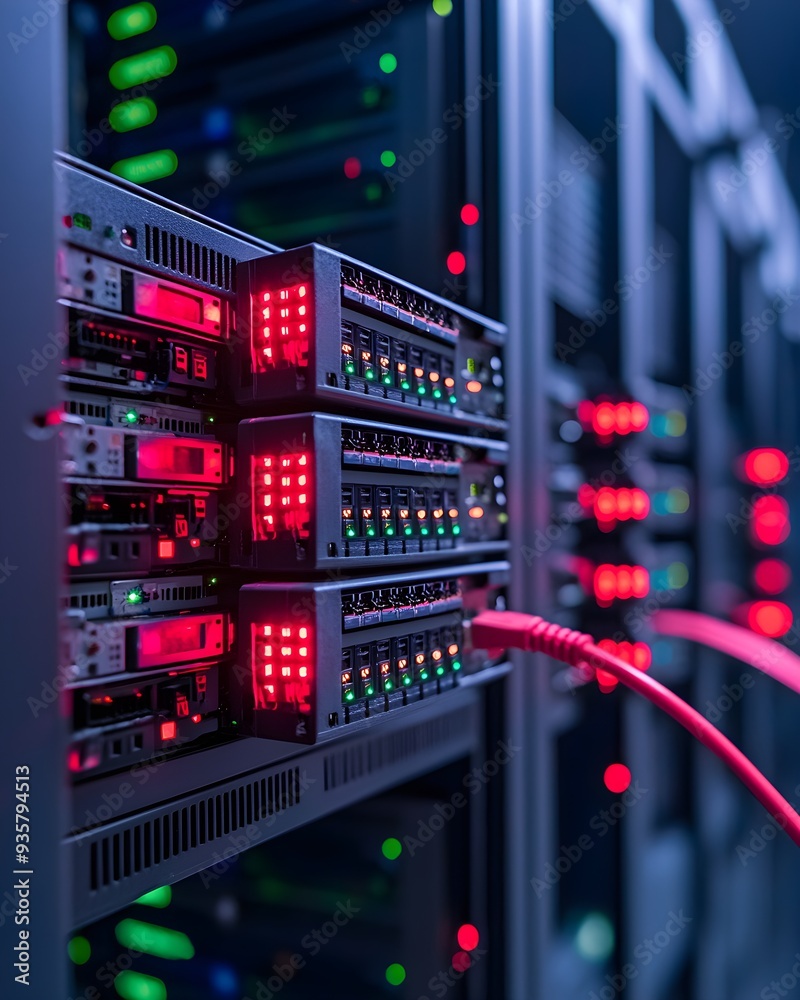 A server backup process, with data being securely stored in a remote location A server backup process, with data being securely stored in a remote location