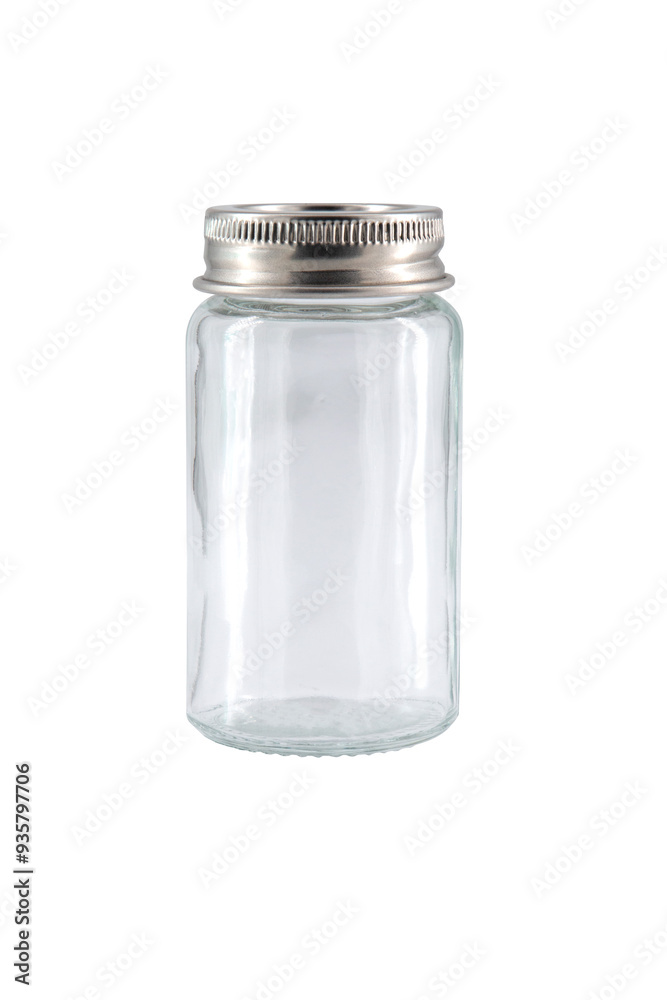 small empty glass bottle isolated on white background small empty glass bottle isolated on white background