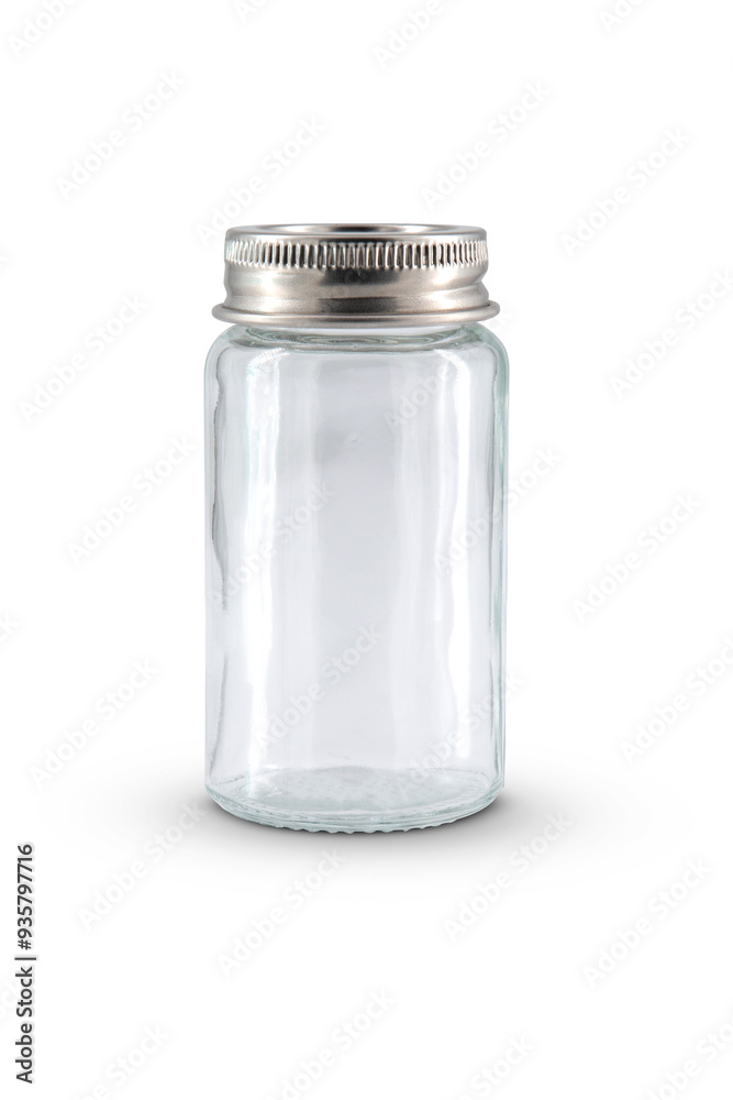 small empty glass bottle isolated on white background small empty glass bottle isolated on white background