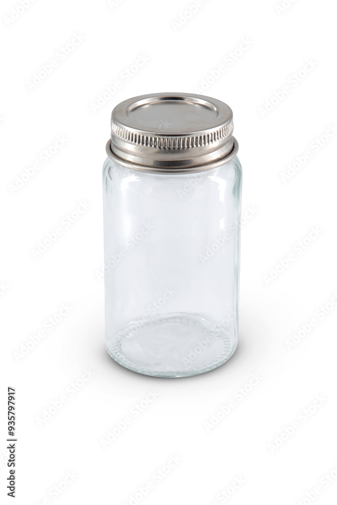 small empty glass bottle isolated on white background small empty glass bottle isolated on white background