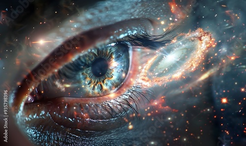 open eye in space. 