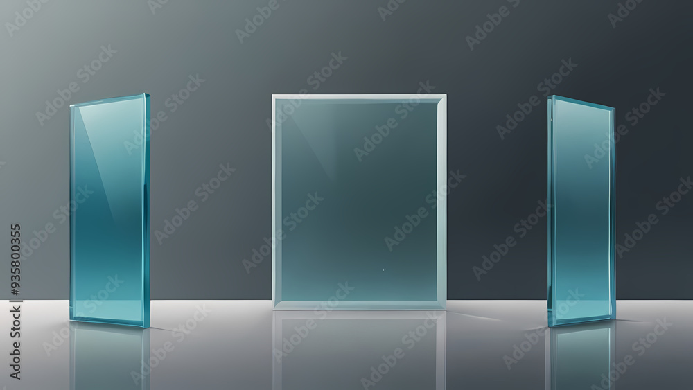 Minimalist Glassy Interface with Mountain View Theme Background Minimalist Glassy Interface with Mountain View Theme Background