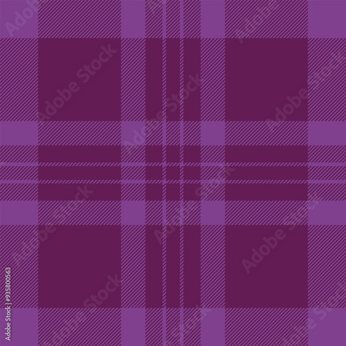 Furniture plaid seamless vector, outfit pattern fabric background. Korean texture textile tartan check in purple and pink colors.