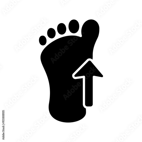 green footprint arrow