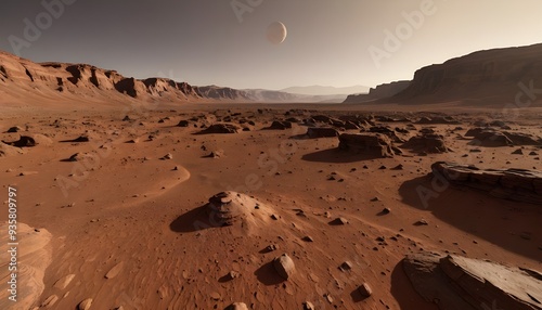 Mars Exploration HDRI - Martian Landscape in 3D