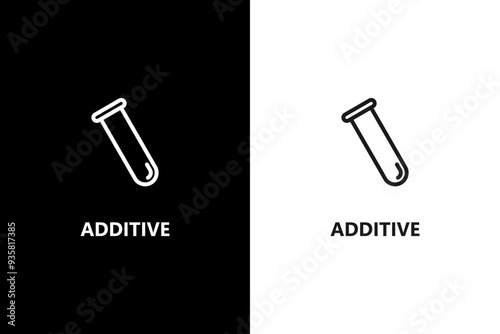 Additives sign or symbol. Additives package stamp or label. Organic food and cosmetics products. Vector icon