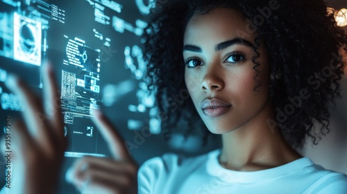 A stock collage of a black African-American IT specialist dealing with cyber security threats