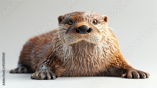 Close-up of a Wet Otter