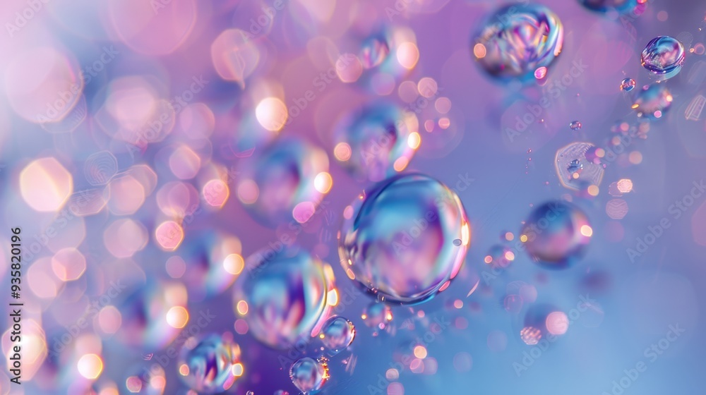 An artistic close-up of water droplets with a mesmerizing, colorful backdrop, creating a dreamy and ethereal ambiance. An artistic close-up of water droplets with a mesmerizing, colorful backdrop, creating a dreamy and ethereal ambiance.